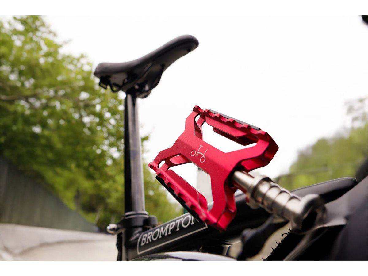 Brompton 超輕量化快拆踏板 紅色