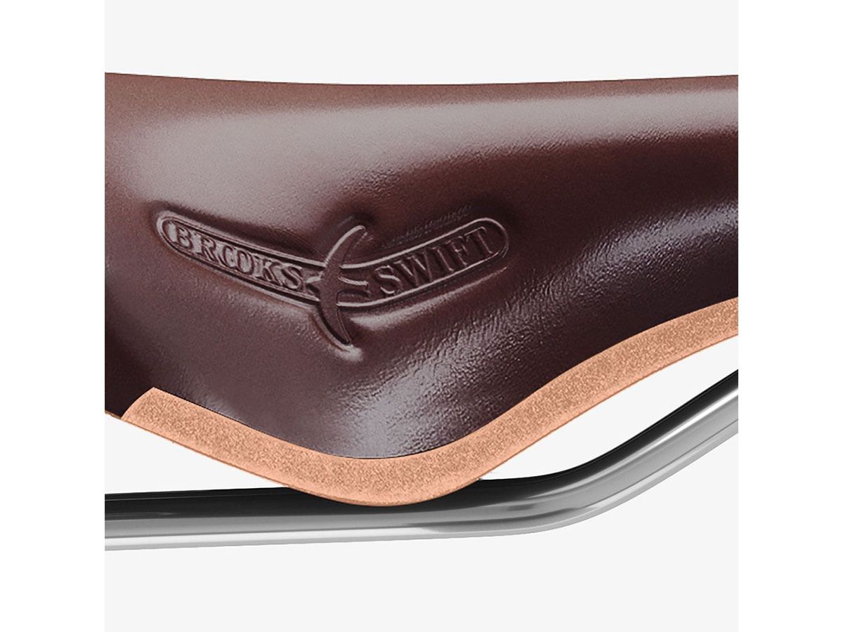 Brooks Swift 皮革座墊 褐色
