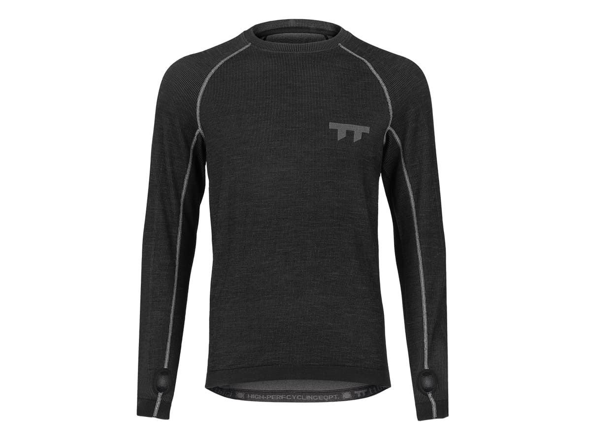 u Line Tech Merino Knit Ls T-Shirt 美麗諾羊毛編織機能長袖T恤 / 炭灰 L