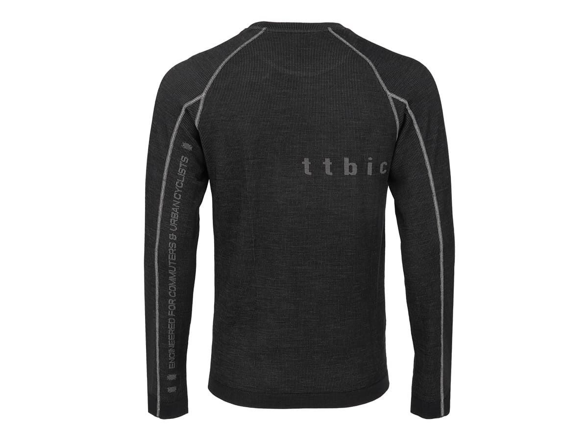 u Line Tech Merino Knit Ls T-Shirt 美麗諾羊毛編織機能長袖T恤 / 炭灰 L