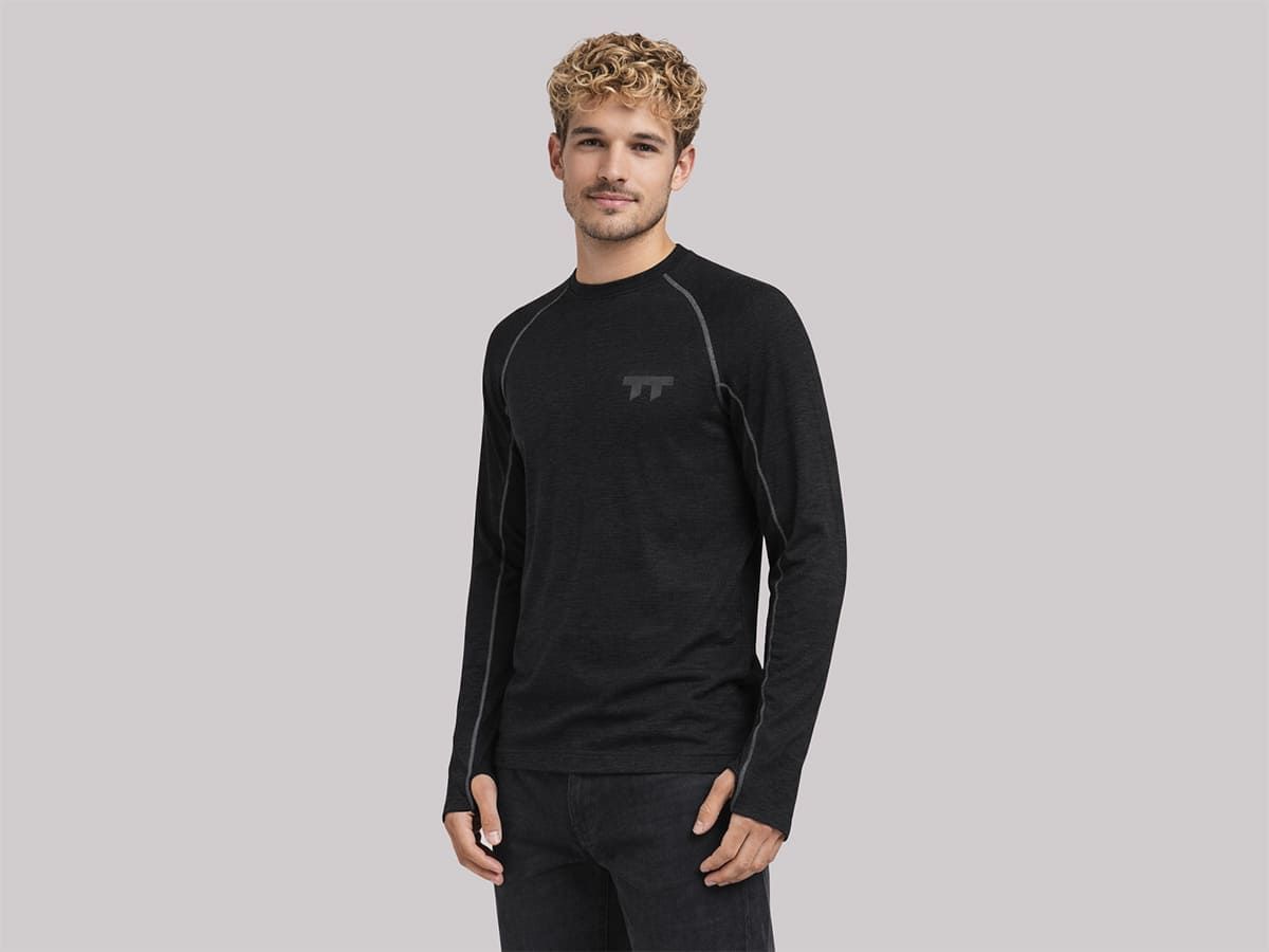 u Line Tech Merino Knit Ls T-Shirt 美麗諾羊毛編織機能長袖T恤 / 炭灰 M