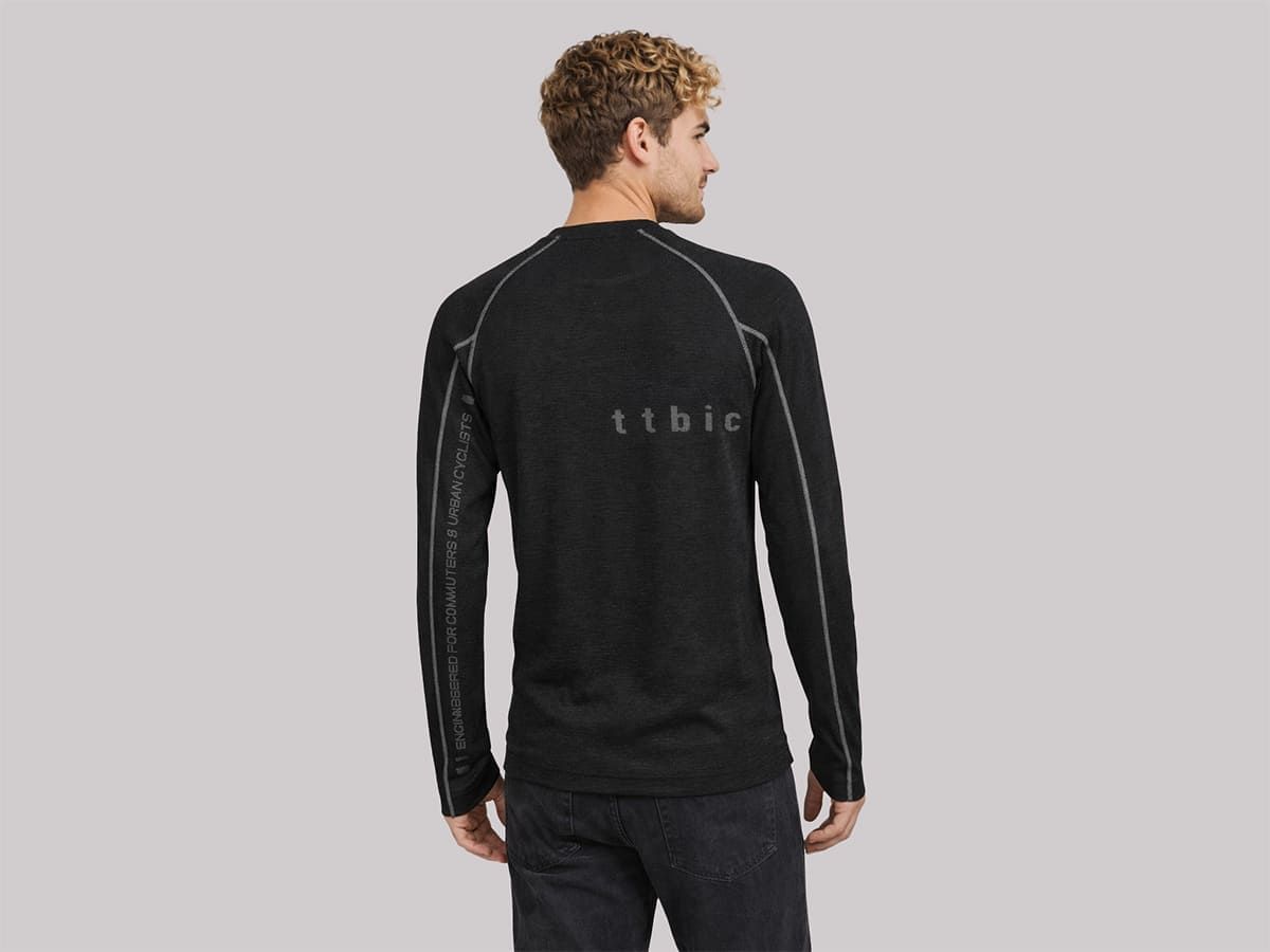 u Line Tech Merino Knit Ls T-Shirt 美麗諾羊毛編織機能長袖T恤 / 炭灰 M