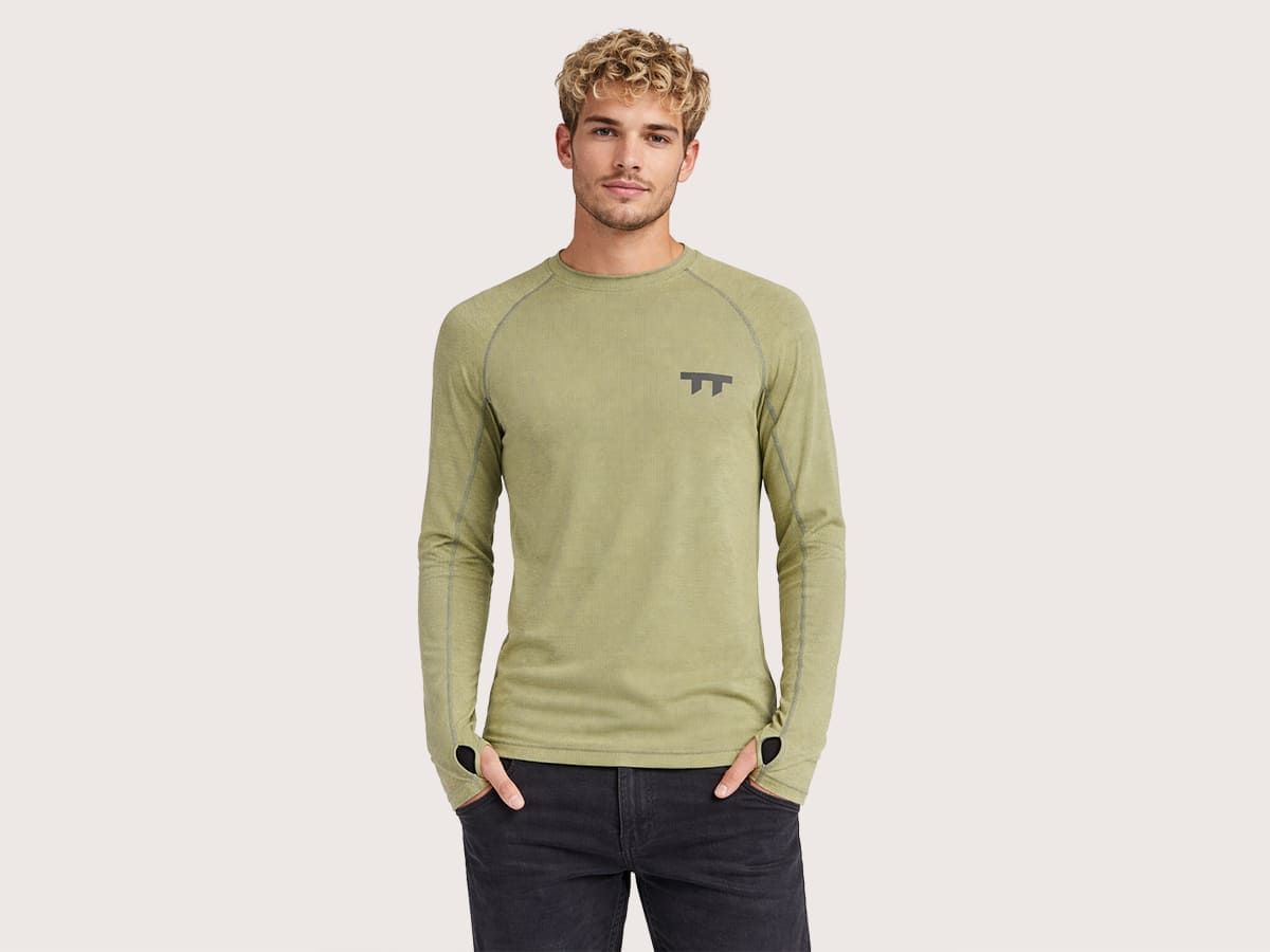 u Line Tech Merino Knit Ls T-Shirt 美麗諾羊毛編織機能長袖T恤 / 電氣黃 L