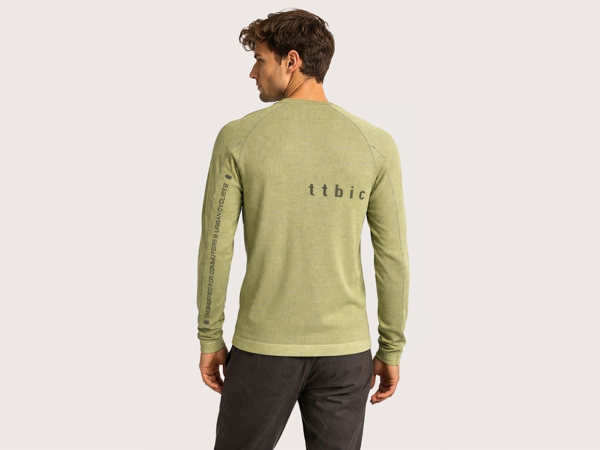u Line Tech Merino Knit Ls T-Shirt 美麗諾羊毛編織機能長袖T恤 / 電氣黃 S