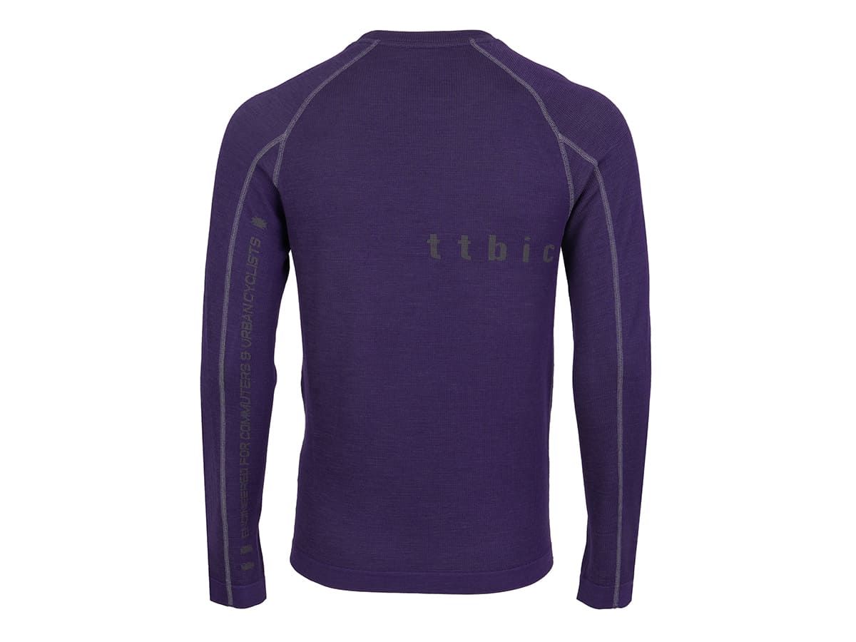 u Line Tech Merino Knit Ls T-Shirt 美麗諾羊毛編織機能長袖T恤 / 光波紫 M