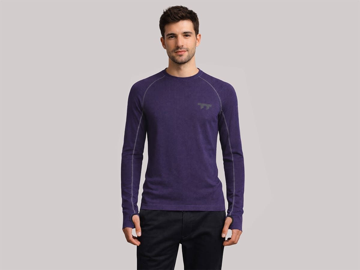 u Line Tech Merino Knit Ls T-Shirt 美麗諾羊毛編織機能長袖T恤 / 光波紫