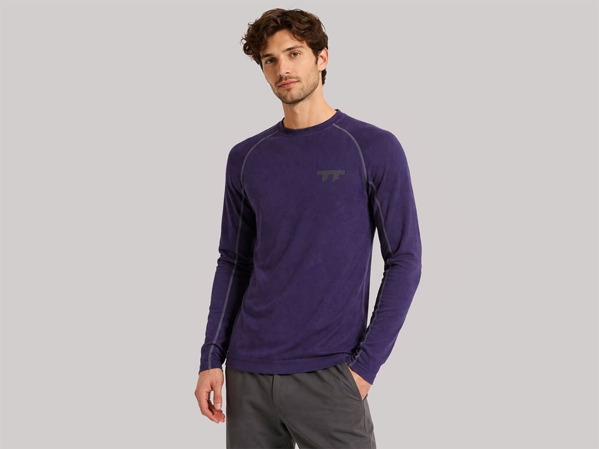 u Line Tech Merino Knit Ls T-Shirt 美麗諾羊毛編織機能長袖T恤 / 光波紫 L