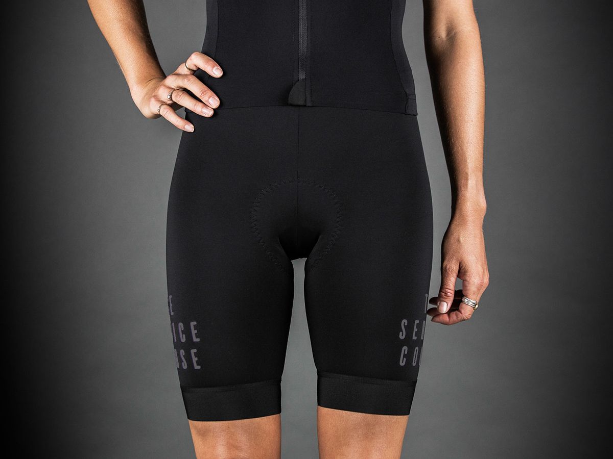 The Service Course Women's Bibs 女性連身車褲 - 黑Logo