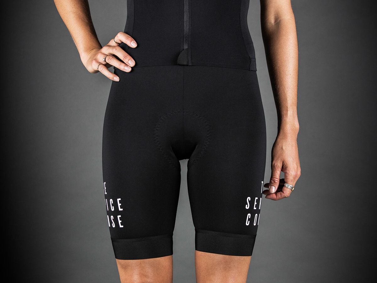 The Service Course Women's Bibs 女性連身車褲 - 白Logo