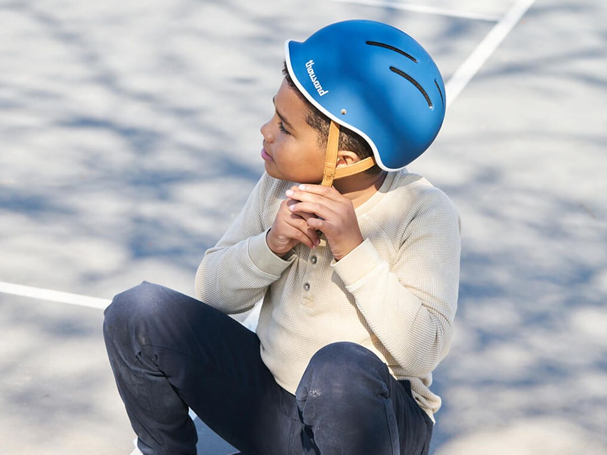 THOUSAND JR. 青少安全帽 好動藍