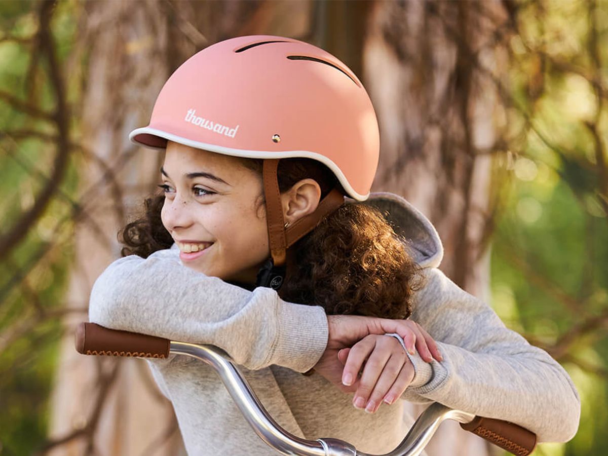 THOUSAND JR. 青少安全帽 愛粉紅