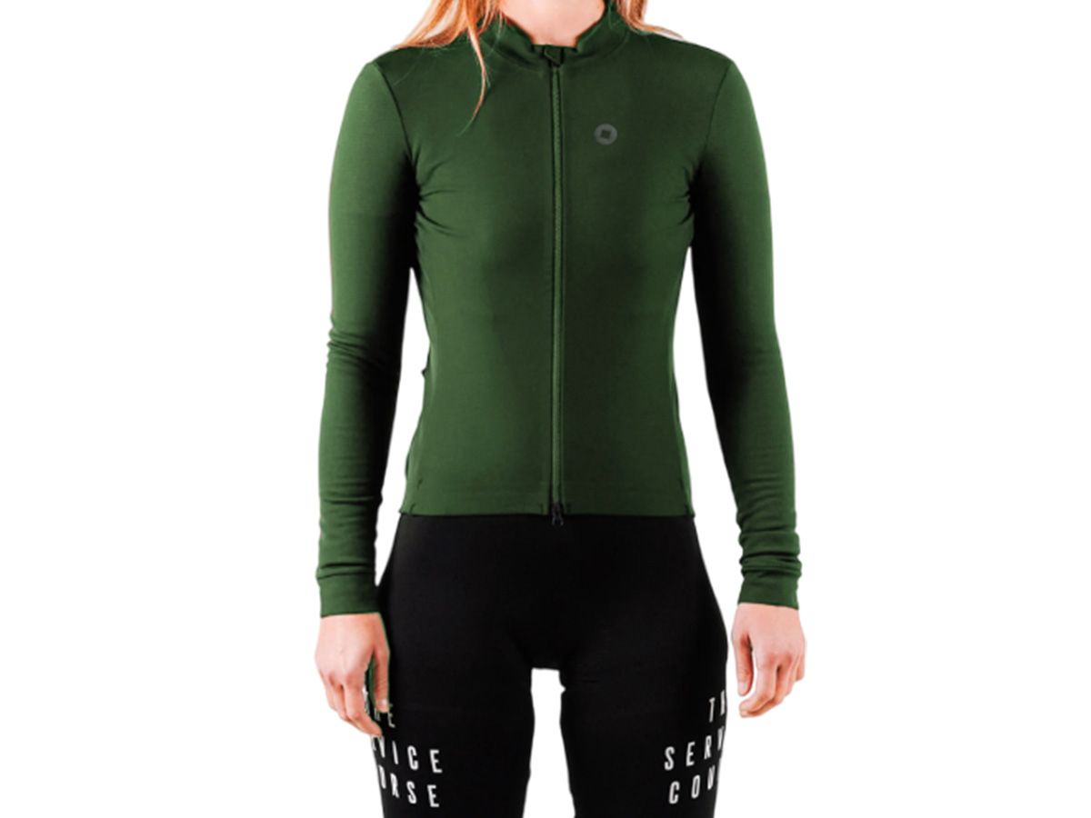 The Service Course Women Long Sleeve Winter Jersey 女款長袖車衣 梧桐綠