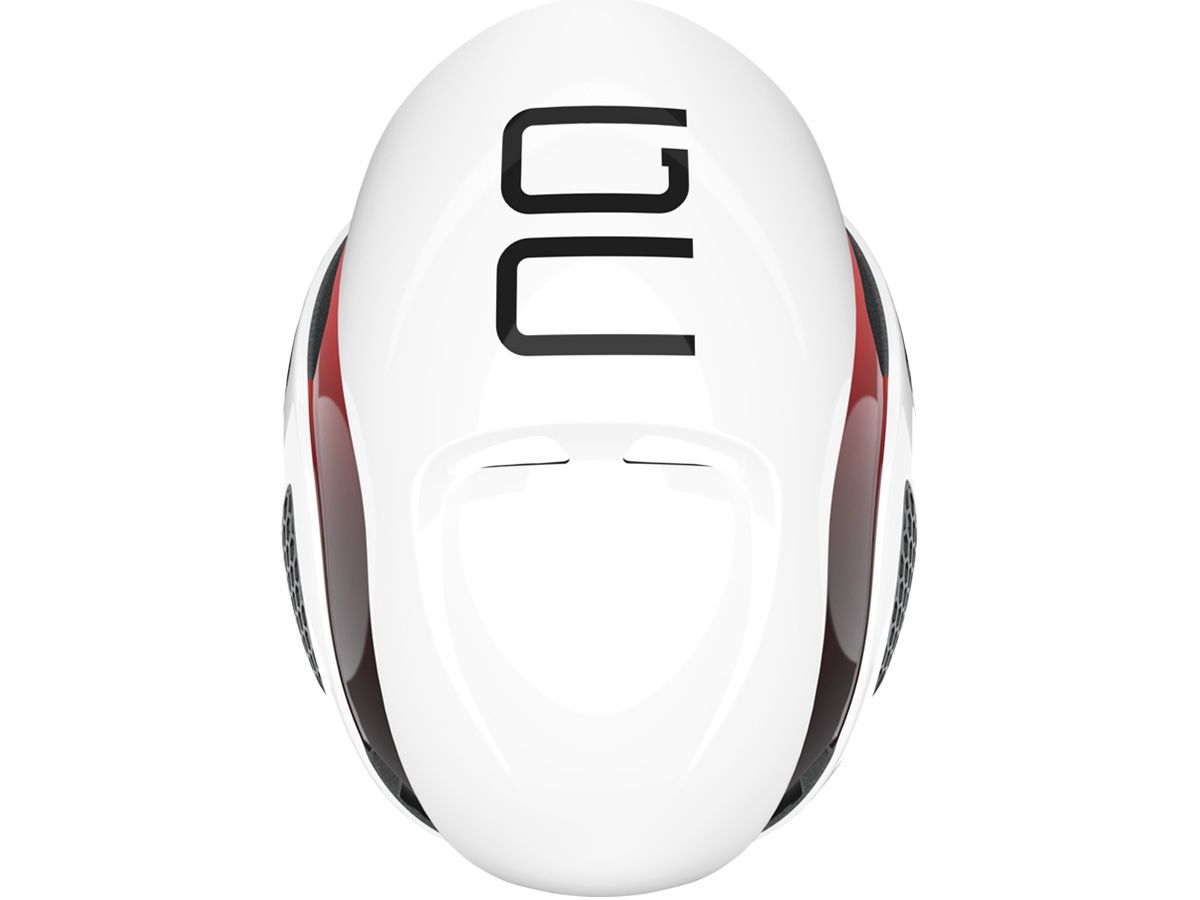 ABUS GAMECHANGER 空力安全帽 亮白/紅 M